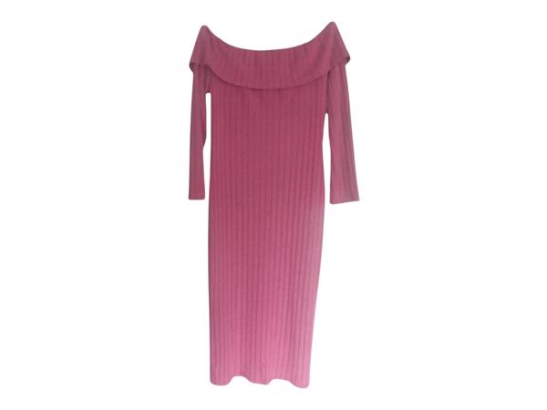 Offshoulder jurk roze XXL