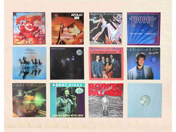 12 x Lp van Rod Steward tot Gerard Joling en Xanadu ELO etc