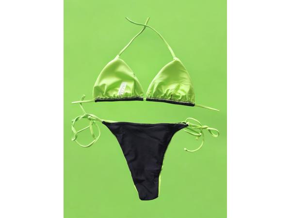 Bikini neon groen zwart L