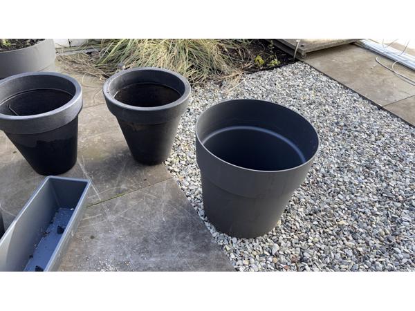 Grote kunststof plantenbakken