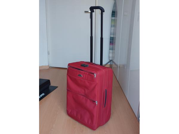 Rode samsonite koffer stof