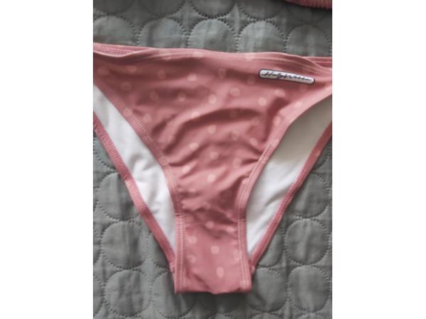 Tweedelige bikini oudroze stippel L