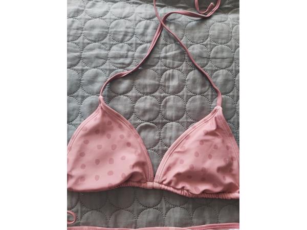 Tweedelige bikini oudroze stippel L