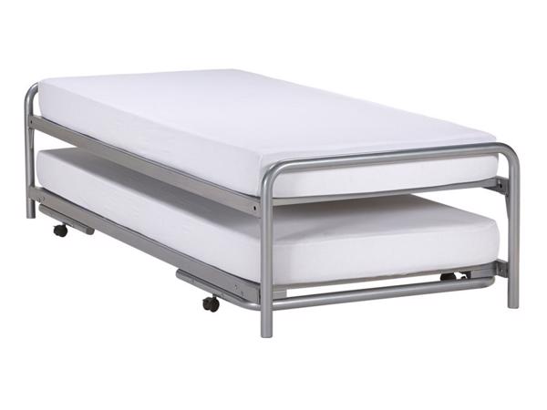 Dubbel Bed - onderschuifbed met Raster bodem en matras