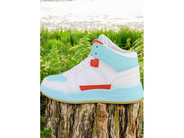 Hoge sneakers blauw rood 39