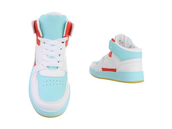 Hoge sneakers blauw rood 39