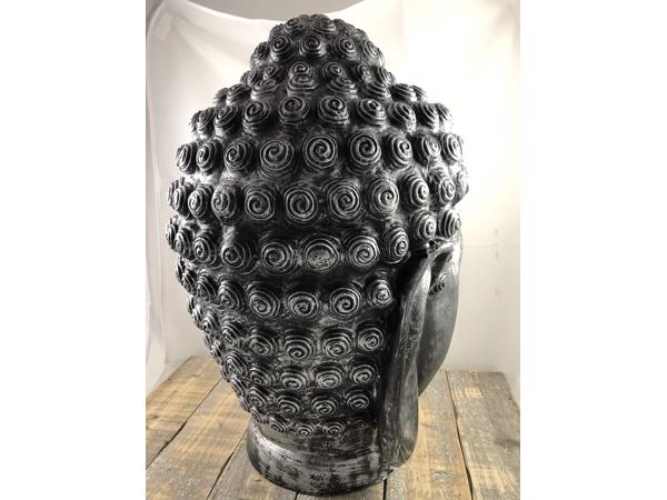Boeddha hoofd, Indonesisch, grijs-zilver