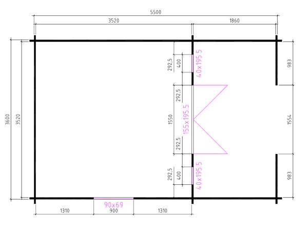 NIEUW goedkooptuinhuis Blokhut 3838L