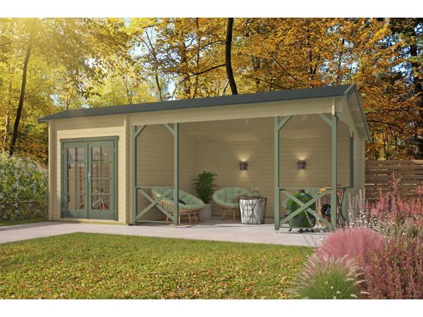 Blokhut - Tuinhuis Kukka | 40 mm | vuren onbehandeld