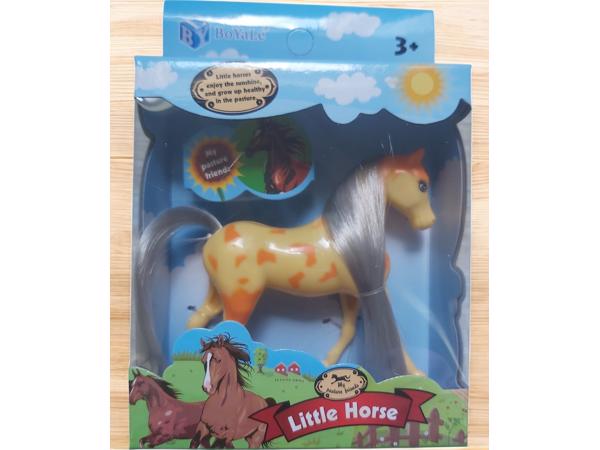 LG Little horse speelpaard geel oranje grijze haren camoufla