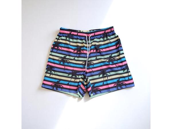 Zwembroek - short meerkleurig met palmbomen XXL