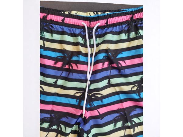 Zwembroek - short meerkleurig met palmbomen XXL