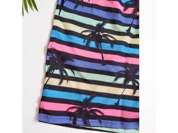Zwembroek - short meerkleurig met palmbomen XXL