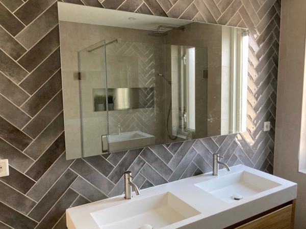 Cifre ceramica moon grey handvorm en visgraat tegel 7,5x30