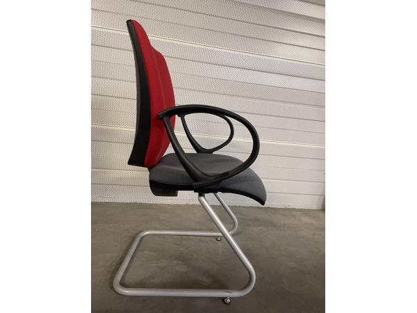 3 Rode Bureaustoelen