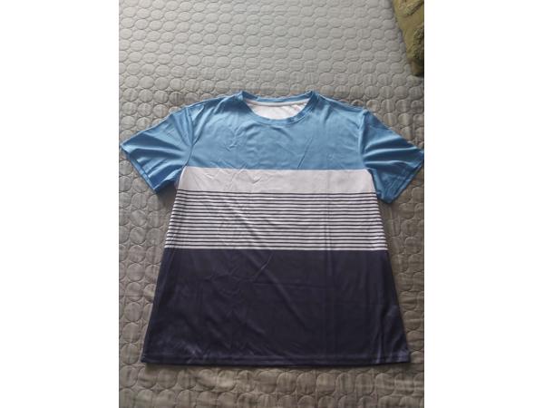 T-shirt gestreept wit blauw donkerblauw XXXL