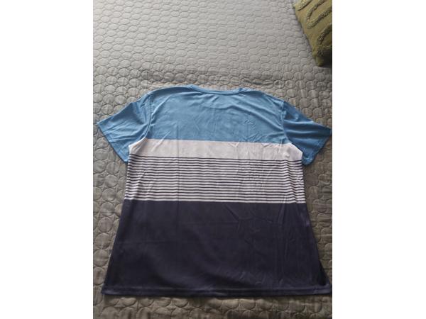 T-shirt gestreept wit blauw donkerblauw XXXL