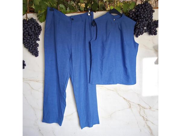 2 delig broekpak blauw XXL