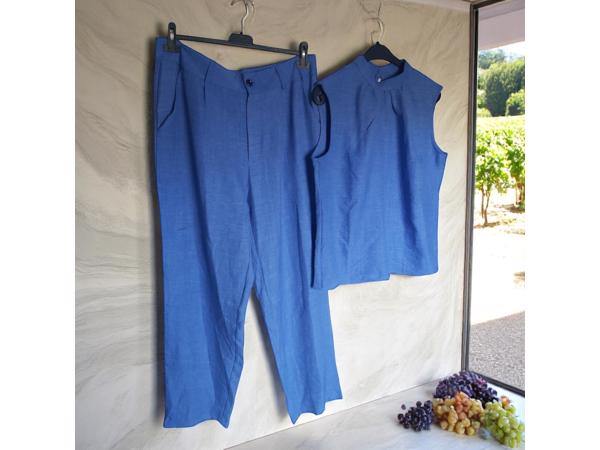 2 delig broekpak blauw XXL