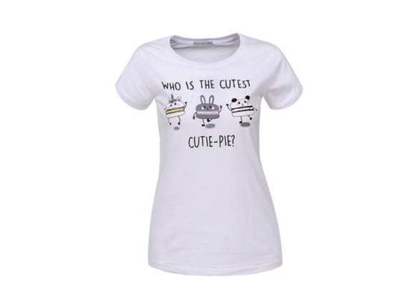 Glo-Story strak t-shirt cutest pie wit M