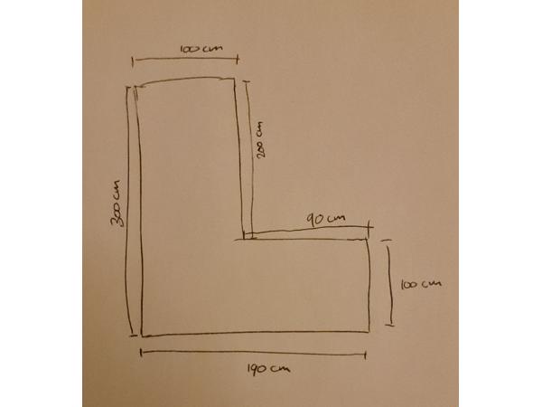 Gebruikte grote hoekbank