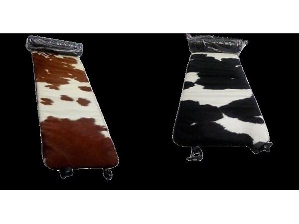 Reserve matras voor chaise longue pony rolkussen van leer