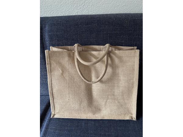 Jute shopper met lussen Koopmans nieuw tas