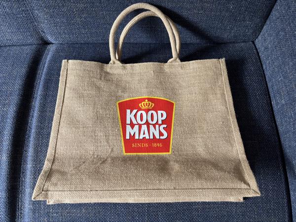 Jute shopper met lussen Koopmans nieuw tas
