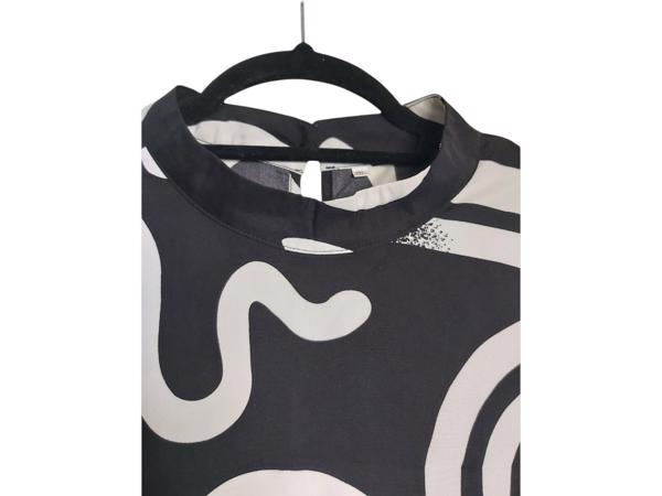 Mouwloze zomerjurk zwart wit 2XL