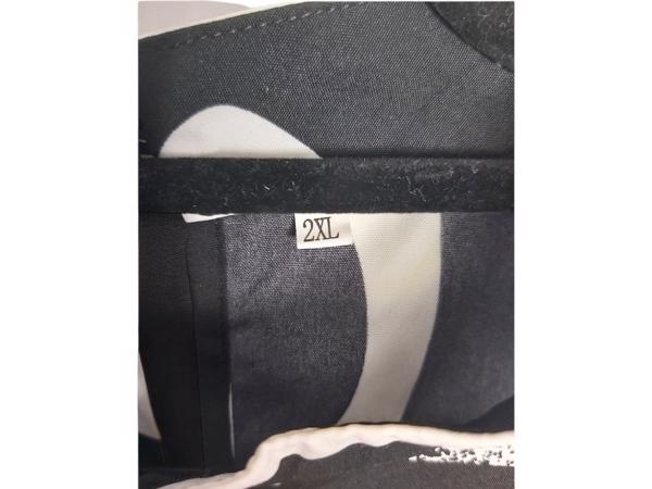 Mouwloze zomerjurk zwart wit 2XL