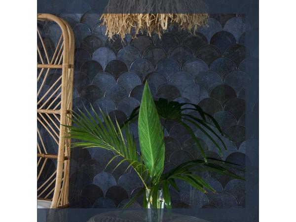 Speelse visschub tegels donker blauw 12x12,5 of fisch scale