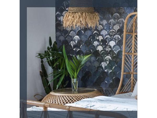 Speelse visschub tegels donker blauw 12x12,5 of fisch scale