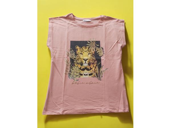 Glo-story t-shirt roze tijger M/38