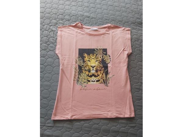 Glo-story t-shirt roze tijger M/38