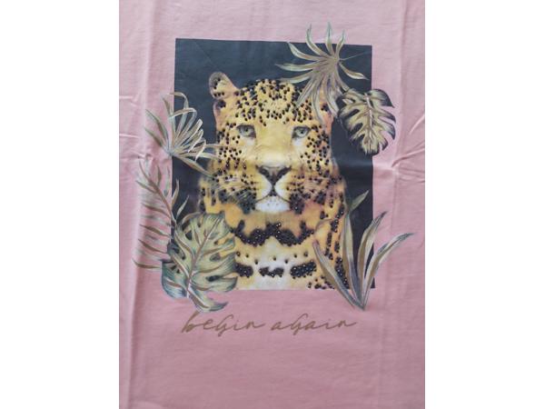 Glo-story t-shirt roze tijger M/38