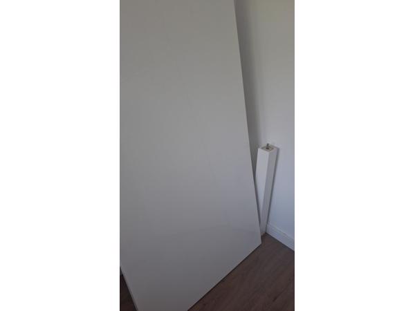 Glanzend witte rechthoekige eettafel
