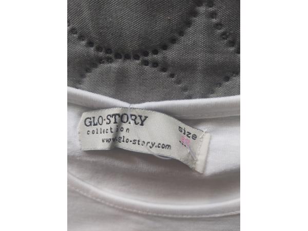 Glo-Story t-shirt flamingo's wit 98