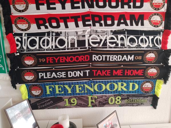 Feyenoord sjaals, sleutel hangers, lichtgevende Wandboard, v
