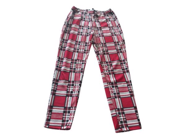 Stretchy broek geruit rood XL