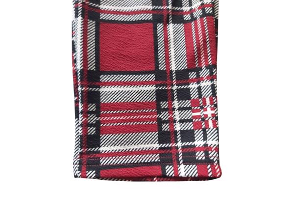 Stretchy broek geruit rood XL