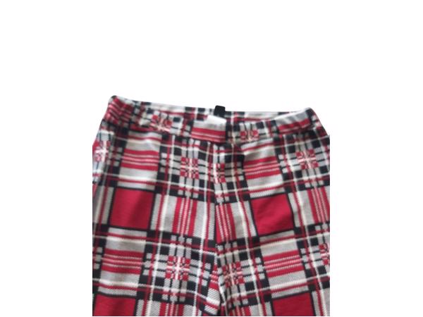Stretchy broek geruit rood XL