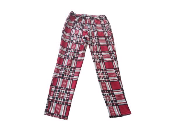 Stretchy broek geruit rood XL