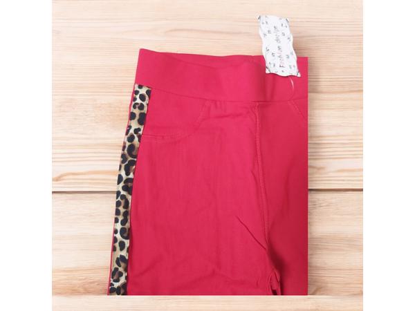 Fashion stevige legging panterprint rood S/M 36/38