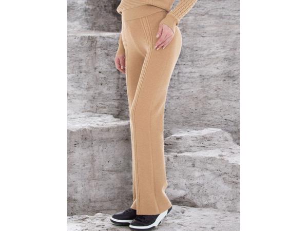 JCL stoffen broek hoge taille beige one size XS-L