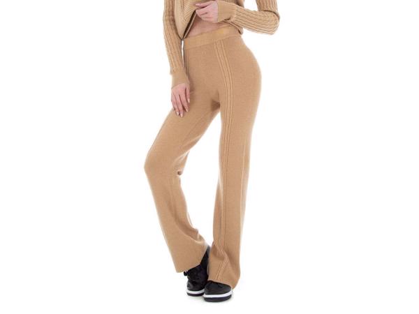 JCL stoffen broek hoge taille beige one size XS-L