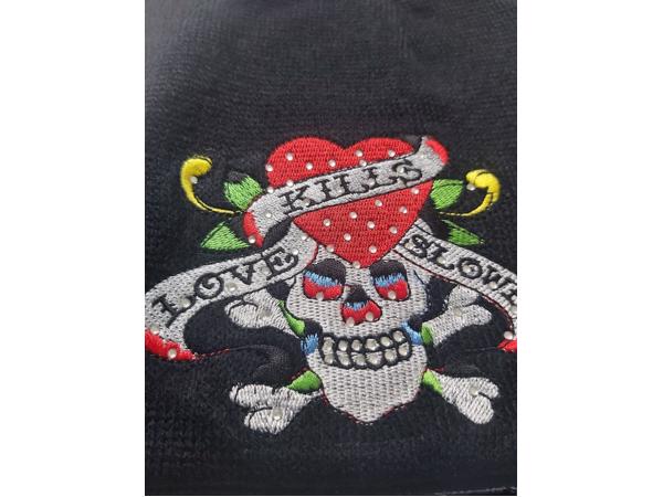 Skull muts love glitter one size 14 jaar - 99+ jaar.