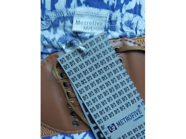 Korte broek blauw wit M/L
