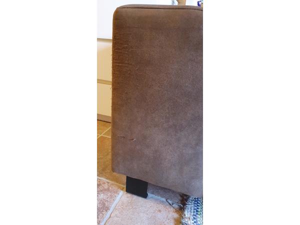 Bruine 3 pers hoekbank