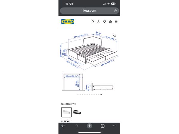 IKEA 1-2 persoonsbed Flekke