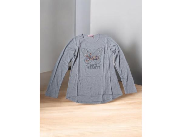 Seagull longsleeve t-shirt grijs vlinder glitter 158/164